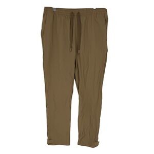 BONOBOS Fielder Mens XL Khaki Nylon Spandex Cargo Pants Elastic Waist Drawstring
